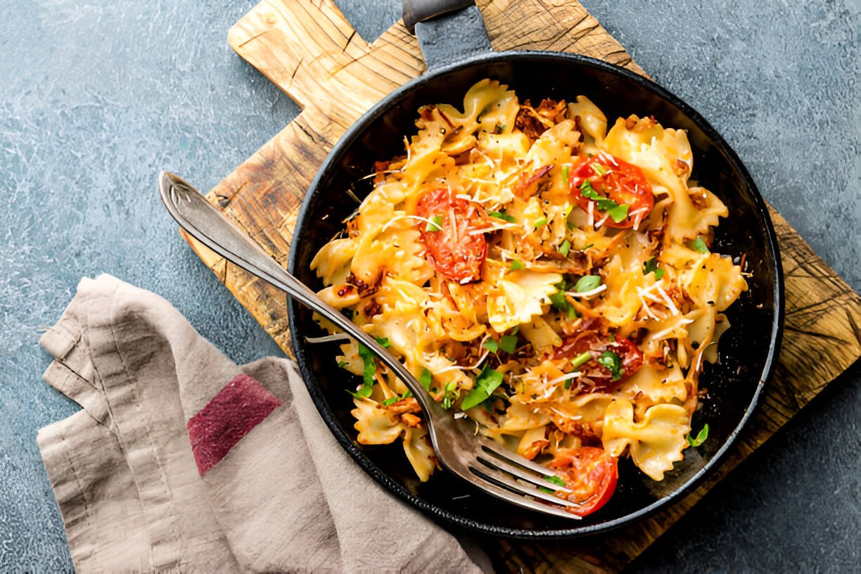 Creamy Beef and Bowtie Pasta Recipe - Beef